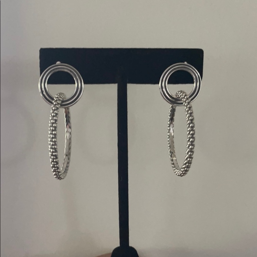 LAGOS Caviar and Fluted Double Circle Earrings